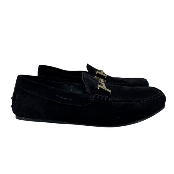 Tods Mens City Gommino Driving Shoes Double T black suede leather size 9 loafers main image 12